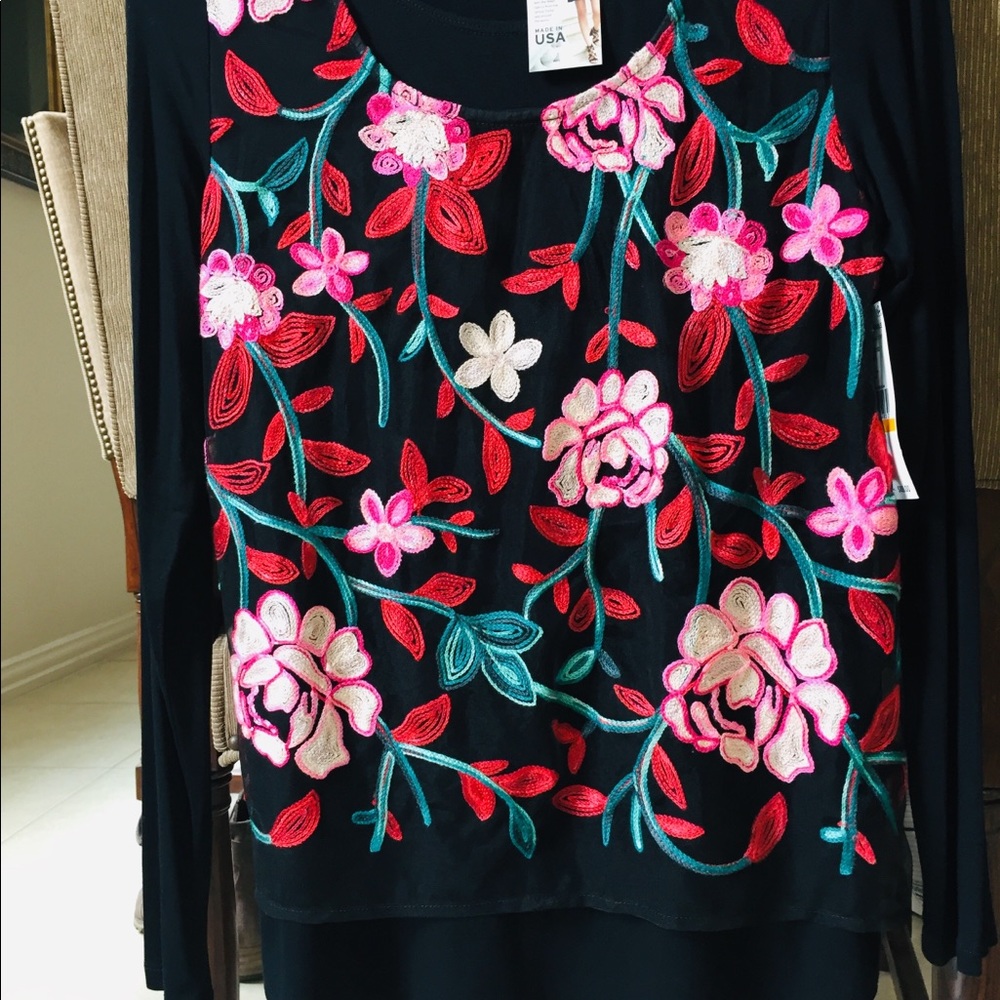 Karen Kane floral blouse